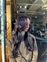 チカシツ(Chikashitsu) ラベンダー/レイヤーカット/ウェーブヘア/波巻き/艶髪/韓国ヘア