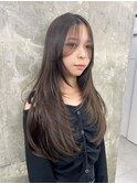 韓国オルチャンレイヤーカット透明感カラー顔まわり前髪カット