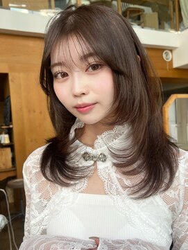 バイオレット 表参道店(Violet) ハッシュカットウルフミディアムレイヤーブラウンカラー