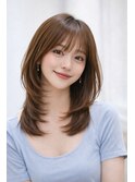 20代30代/大人かわいい/くびれレイヤー/髪質改善/トリートメント