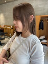 ウェウェ(wewe)&nbsp;ライトニングダブルカラー×透け感オリーブベージュ