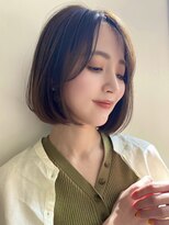 ハニーシブヤ(HONEY shibuya)&nbsp;ボブ/顔周り/ココアブラウン/脱白髪染め３