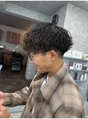 波巻きパーマ