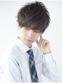サイドパートショートソフトツーブロックフェザーマッシュ横浜