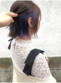 【インナーカラー】ボブ×ピンクパープル/ブルーバイオレッド