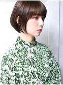 大人可愛い２０代３０代４０代小顔丸み前下がりショートボブb8