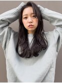 大人ゆる巻きウェーブ/ロングヘア/前髪なし