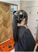 ポニーテール/成人式/あみおろし