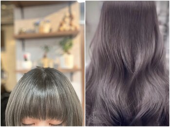 アット(At.)の写真/【流行りの透明感カラー体験♪】30代からの白髪悩みもファッションカラーの様にお洒落な艶髪に!顔色もUP♪
