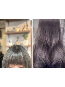 【流行りの透明感カラー体験♪】30代からの白髪悩みもファッションカラーの様にお洒落な艶髪に!顔色もUP♪