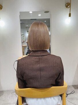 チェレ ロッソ 金剛店(Chere rosso) 30代40代パッツとボブ/明るく出来る白髪染め/ベージュカラー