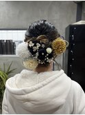 卒業式ヘアセット/アップヘア/ローポニー/結婚式ヘアセット