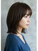 30代40代50代外ハネミディアムレイヤー髪質改善酸性ストレート