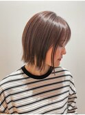 ストレートボブ//透明感カラー