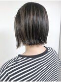 【morio原宿】大人　切りっぱなしボブ　ハイライトカラー