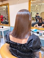 ロンドアベニール 北千住(Lond avenir)&nbsp;ブリーチなしチェリーブラウン髪質改善縮毛矯正酸性ストレート