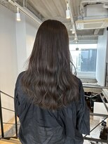 小顔似合わせカットオリーブベージュ透明感艶感カラーレイヤー