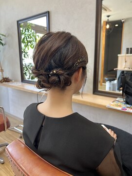 ランプヘアーデザイン(LAMP HAIR DESIGN) 【LAMP HAIR DESIGN 堀田】ツインシニヨン/結婚式ヘアセット