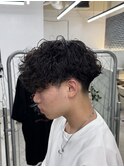刈り上げマッシュ/波巻きスパイラル/波巻きパーマ/メンズパーマ