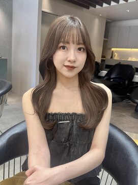 ロンド ロワール 門前仲町(Lond Loire) 韓国レイヤーカット/くびれ巻き/前髪顔周り/セミディ[門前仲町]