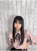 【セミロング】【中学生カット】【ストレート】