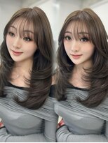 アイシー 表参道(ICY)&nbsp;ミディアムレイヤー/オリーブグレージュ/ダークグレー