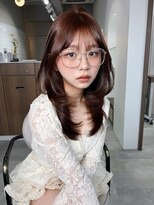 ボタン ハカタ(VOTAN hakata)&nbsp;【前田七音】レイヤーカット/コーラルブラウン/ブリーチなし