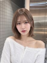 シー バイ ロンド 新宿(Sea by Lond)&nbsp;ワンホンレイヤ ー×ダークブルー[デジタルパーマ/ボブ/韓国]