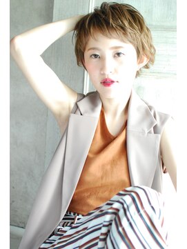 ミンクス 銀座店(MINX) 【MINX土屋】佐藤栞里さん風 柔らか骨格矯正ショートスタイル