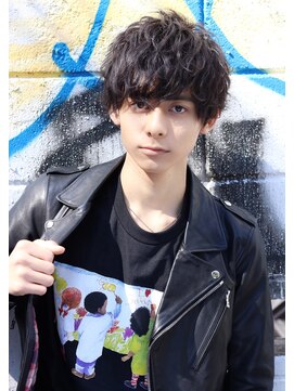 ネイビー(NAVY) フリームーブミディ エアカールマッシュ  ソフトグランジ