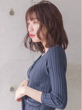 プレスドットサロン 表参道 青山(Press. Salon) ほつれウェーブヘルシーショートニュアンスボブ［青山/表参道］