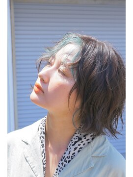 スリーヌーン(THREE noon) インナーカラー × ボブレイヤー