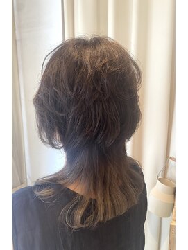 フレア 心 武庫之荘(flare) ウルフレイヤー*インナーカラー*グレージュ