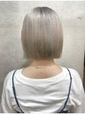 【ホワイトカラー】【ハイトーンボブ】