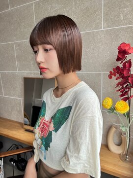 サンド 鹿児島中央(sand) 黒髪/グレーベージュ/レイヤーロング/前髪パーマ[鹿児島中央駅]