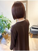 *高塚*切りっぱなしミニボブ大人可愛いオレンジブラウン20代30代