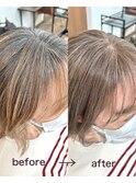 白髪ぼかし×ミルキーベージュ