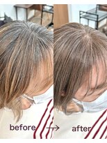 ハーツ(Heart's)&nbsp;白髪ぼかし×ミルキーベージュ