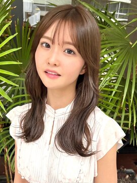 アンダーバーホワイト(_WHITE) 韓国風ナチュラルくびれセミディ