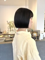 ドルセプラタ(Dulce plata)&nbsp;切りっぱなし小顔黒髪ボブスタイルストレート髪質改善20代30代