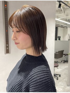 キートス(Kiitos) 秋カラー透明感ブラウンマロンベージュ梅田ボブ