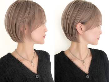 ルアナ バイ ジルブラン(LUANA by JIL BLAN)の写真/《ハイライトと相性の良いショートヘア》ハイライトを際立たせる、美しいショートカットのデザインが◎