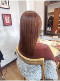 オーガニックカラーで艶髪ロング