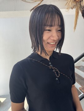 エムドットヘアーサロン(M. hair salon) 【栗本浩司】高知ショートボブ/ハイライト×切りっぱなしボブ