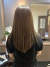 平日｜ツヤ髪縮毛矯正＋ヘアカラー＋髪質改善トリートメント＋似合わせカット