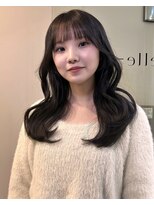 ベル 新宿(Belle)&nbsp;韓国　レイヤー　秋冬カラー　グレージュ　顔まわりカット