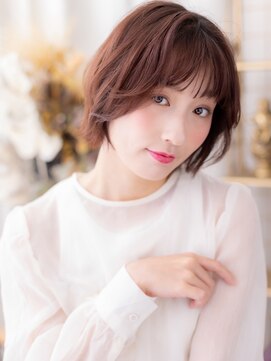 カバーヘアアンドスパ ブリス 浦和(COVER HAIR&SPA bliss) ミルクティーピンクくせ毛風ハッシュカットb浦和20代30代40代