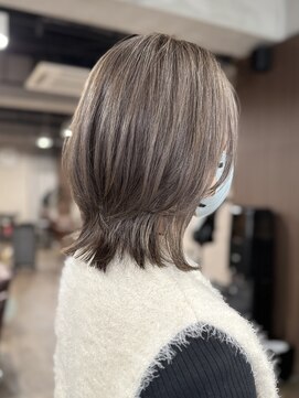 レリーヘアーデザイン(lelie hair design) 【lelie keiko】白髪ぼかし　フォギー／ミディウルフ