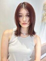 ティファ 自由が丘店(Tiffa)&nbsp;[ブリーチなしダブルカラー]暖色系ウルフレイヤー×顔周りカット