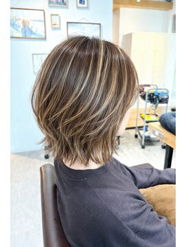 エイトタマプラ たまプラーザ店(EIGHT tamapla) 30代40代50代60代白髪ぼかしハイライトミディアムレイヤー